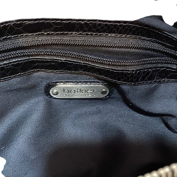 botkier NWOT black snake scales chain strap under the shoulder bag - Picture 5 of 11